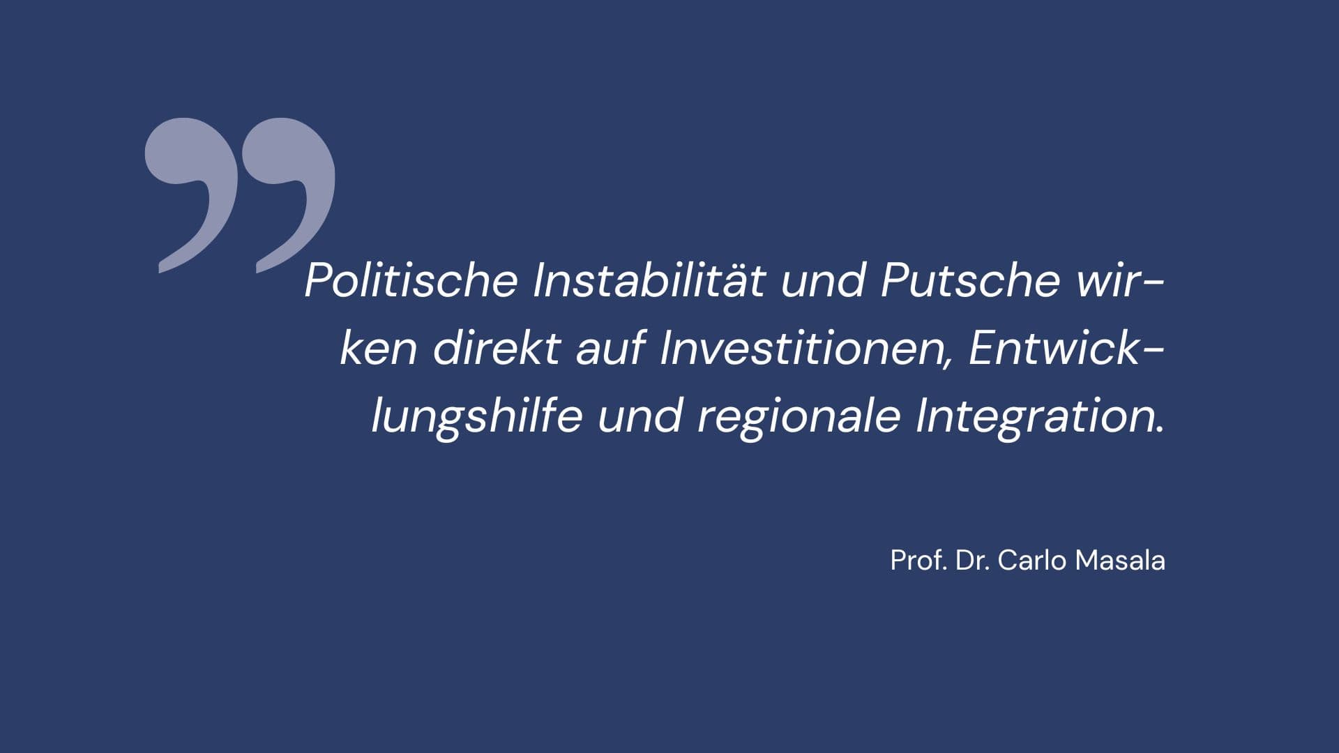 Westafrikas fragile Stabilität